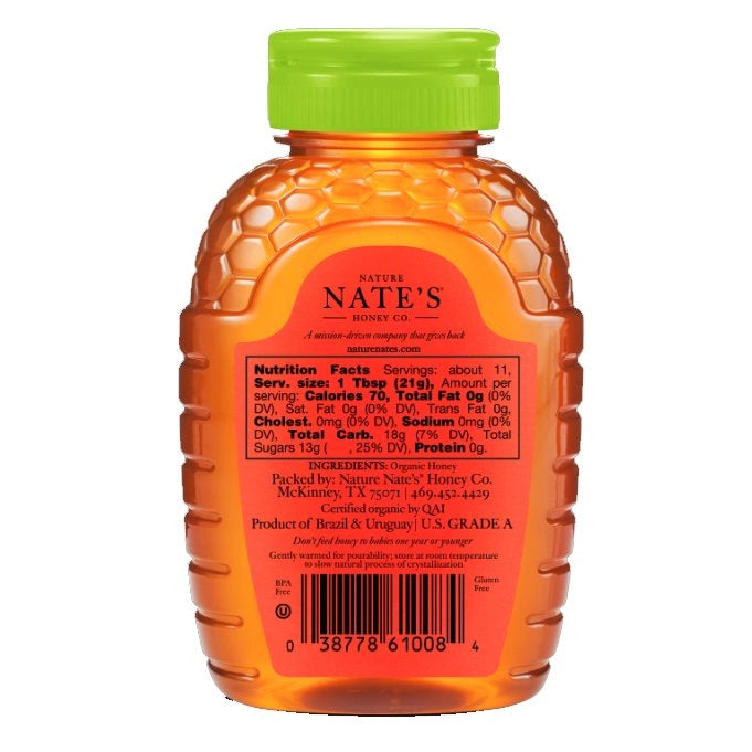 Nature Nate's Organic Honey 8 oz