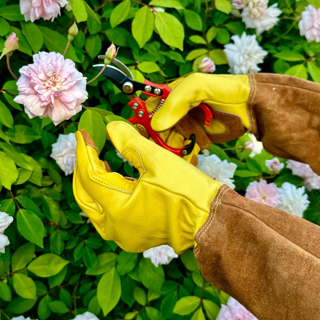 Rose Pruning Gloves – Long Soft Cowhide Garden Gloves - Backwoods Auctions