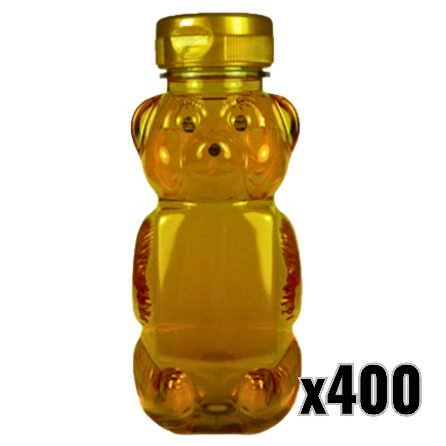 12 oz Plastic Flat Panel Honey Bears