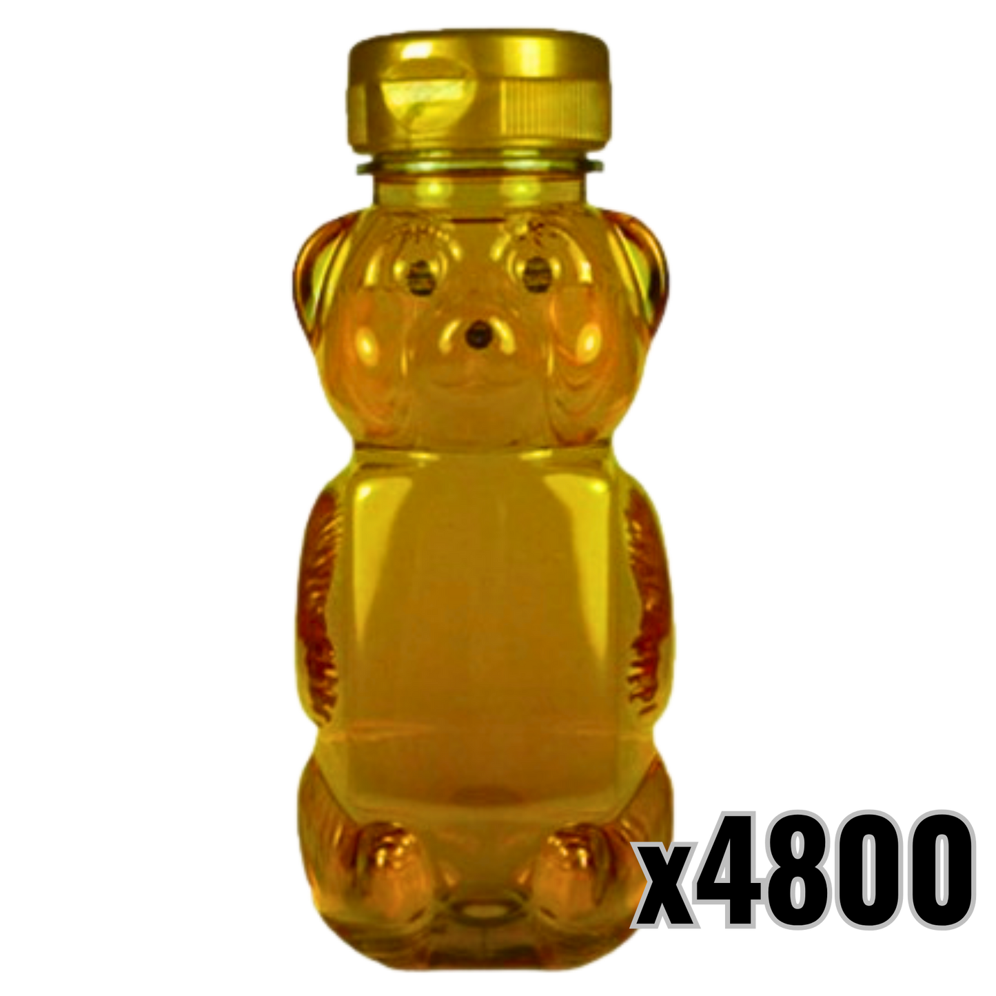 12 oz Plastic Flat Panel Honey Bears