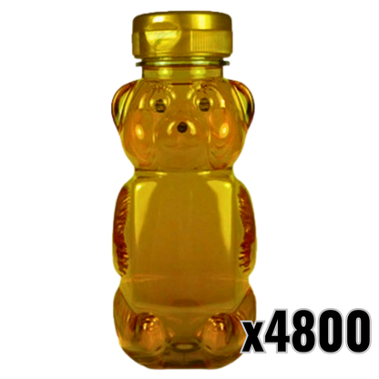 12 oz Plastic Flat Panel Honey Bears
