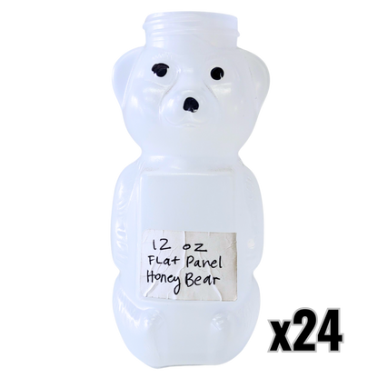 12 oz Plastic Flat Panel Honey Bears