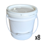 1 Gallon Round Bucket and Lid with Gasket