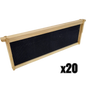 Medium 6 1/4-Inch Frame, Grooved Top / Grooved Bottom With Double Wax Foundation