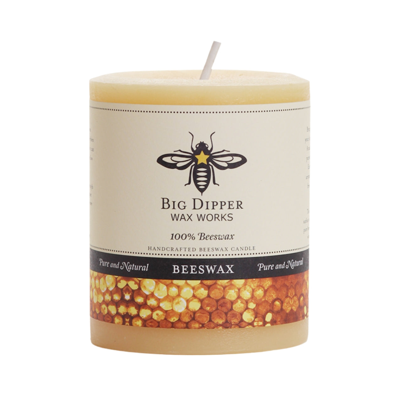 Pure Beeswax Pillar Candles - Backwoods Auctions