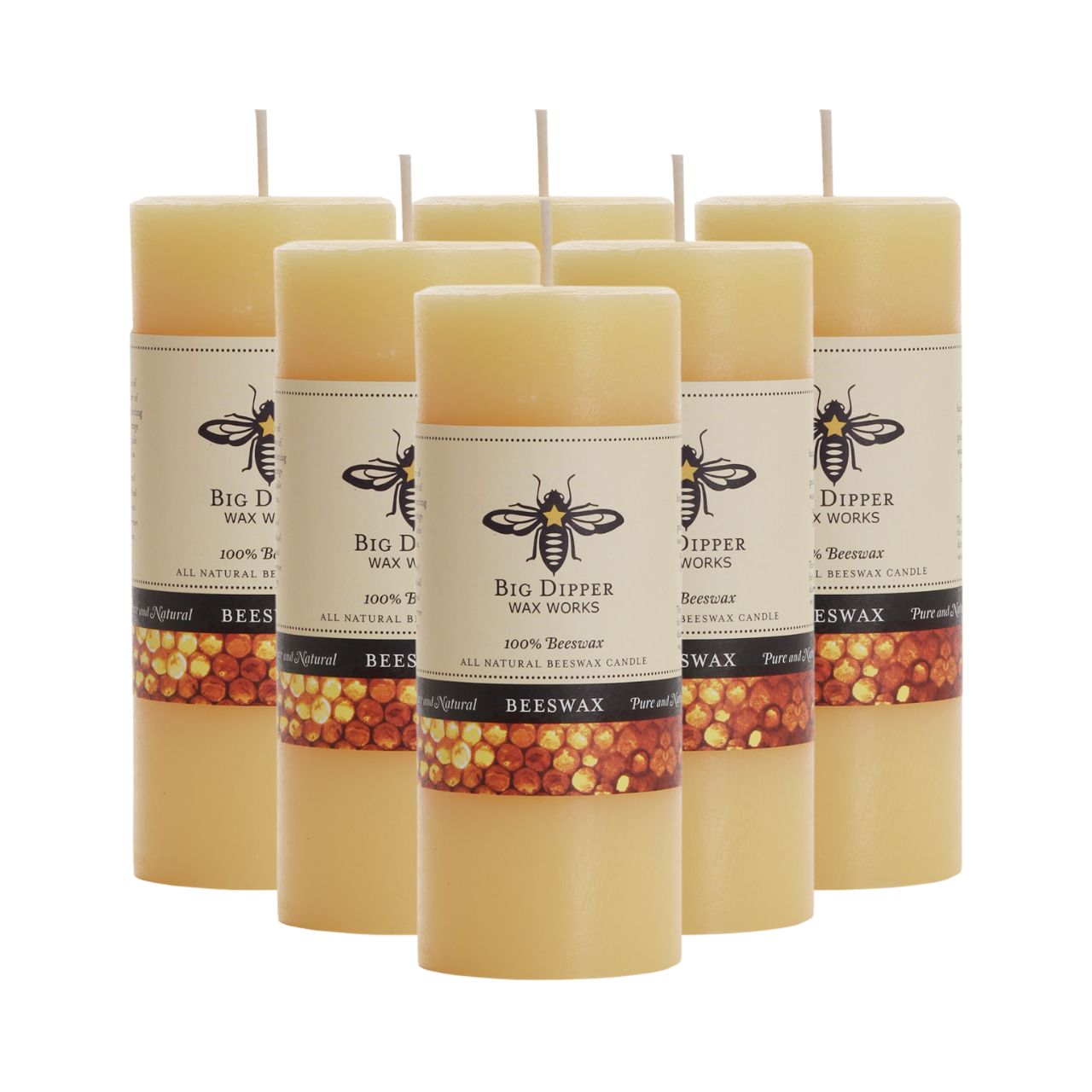 Pure Beeswax Pillar Candles - Backwoods Auctions
