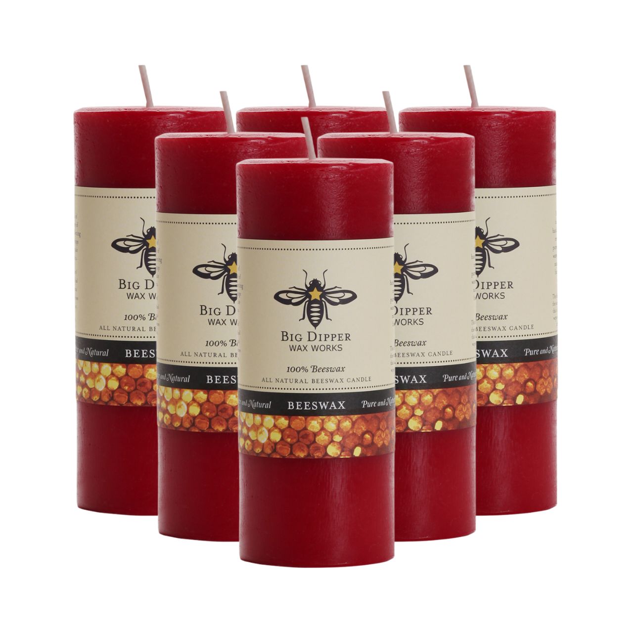 Pure Beeswax Pillar Candles - Backwoods Auctions