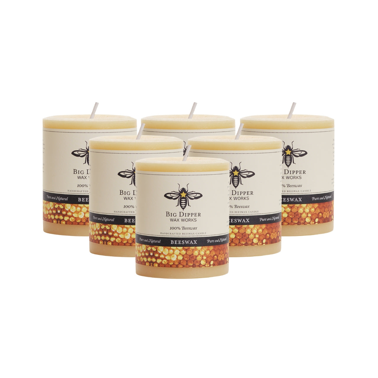 Pure Beeswax Pillar Candles - Backwoods Auctions