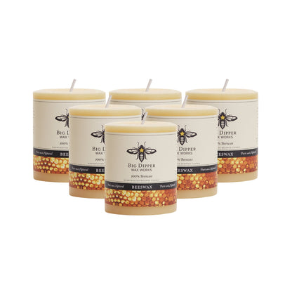 Pure Beeswax Pillar Candles - Backwoods Auctions