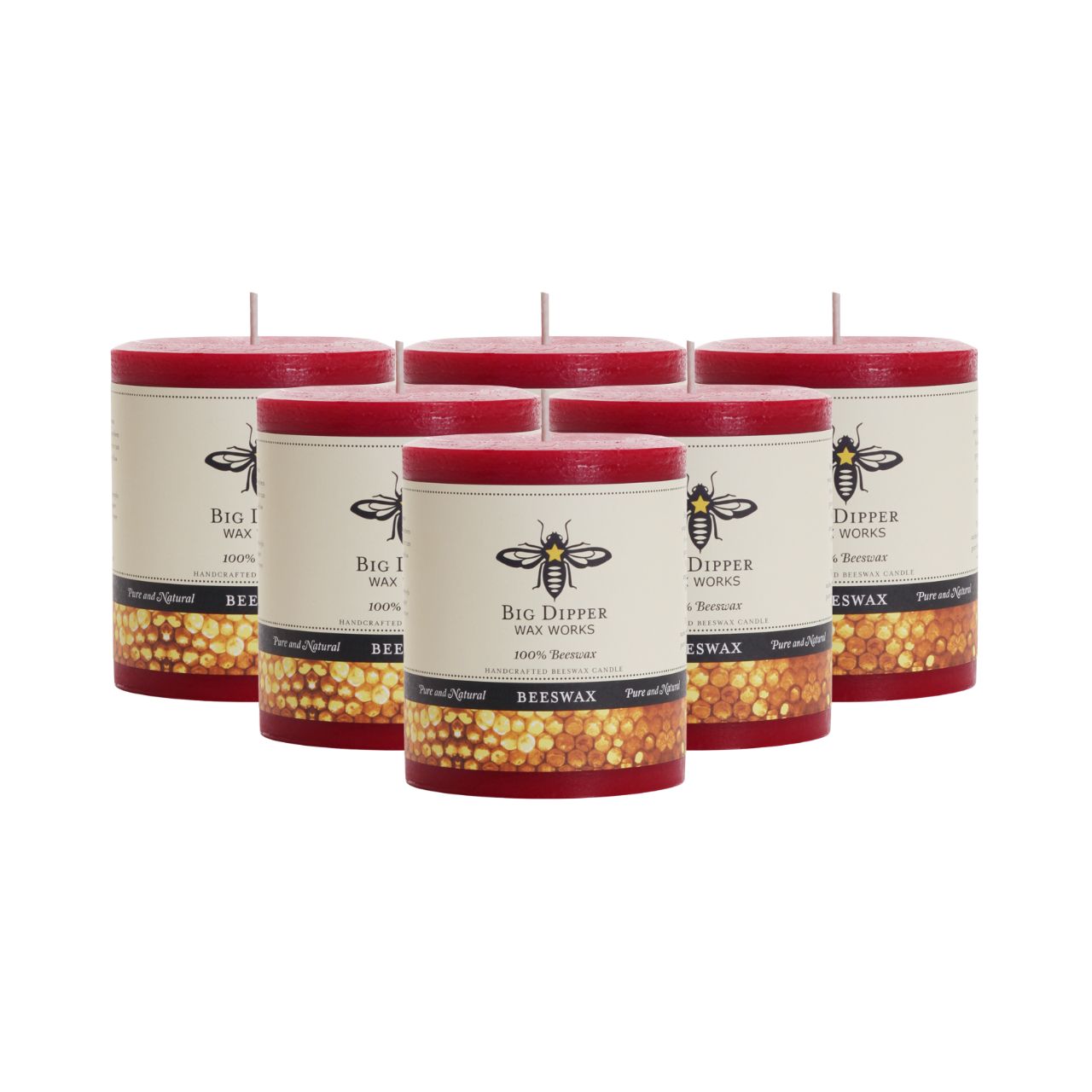 Pure Beeswax Pillar Candles - Backwoods Auctions