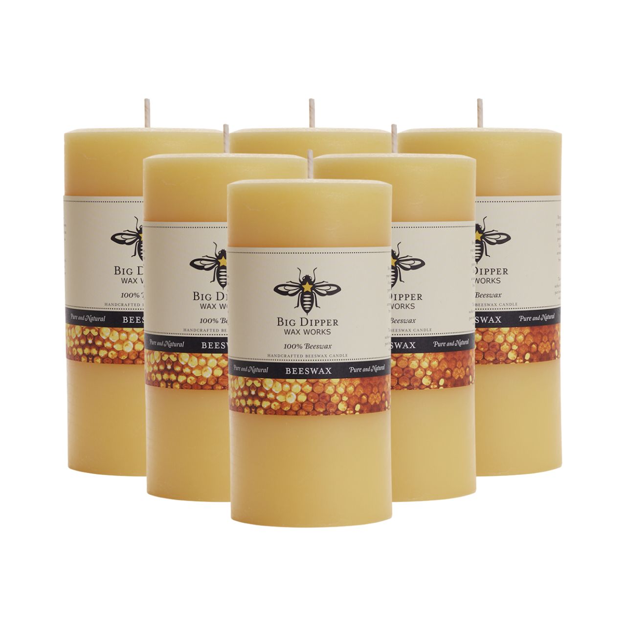 Pure Beeswax Pillar Candles - Backwoods Auctions