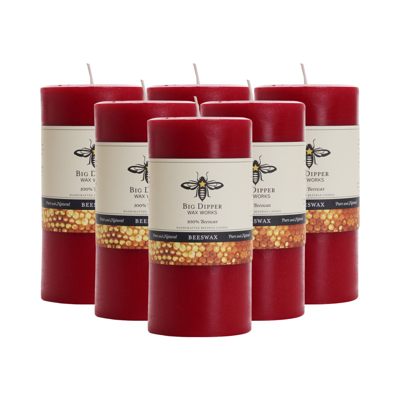 Pure Beeswax Pillar Candles - Backwoods Auctions