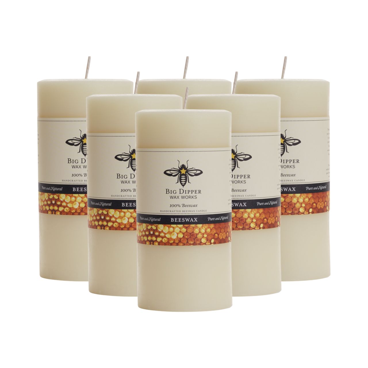 Pure Beeswax Pillar Candles - Backwoods Auctions