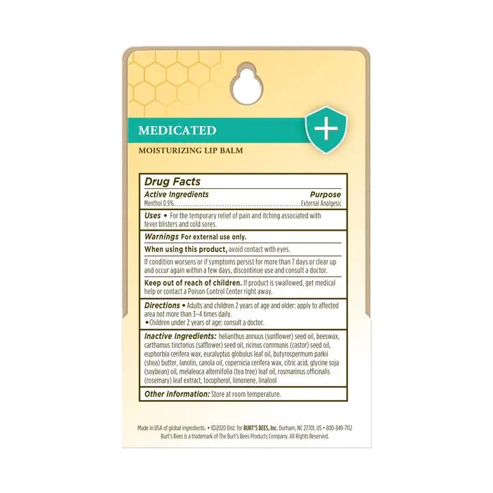 Burt's Bees Medicated Lip Balm | 2-Pack