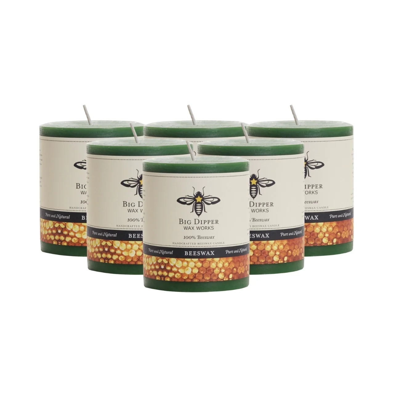 Pure Beeswax Pillar Candles - Backwoods Auctions