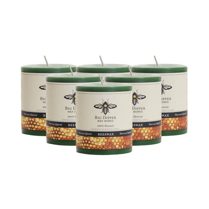 Pure Beeswax Pillar Candles - Backwoods Auctions