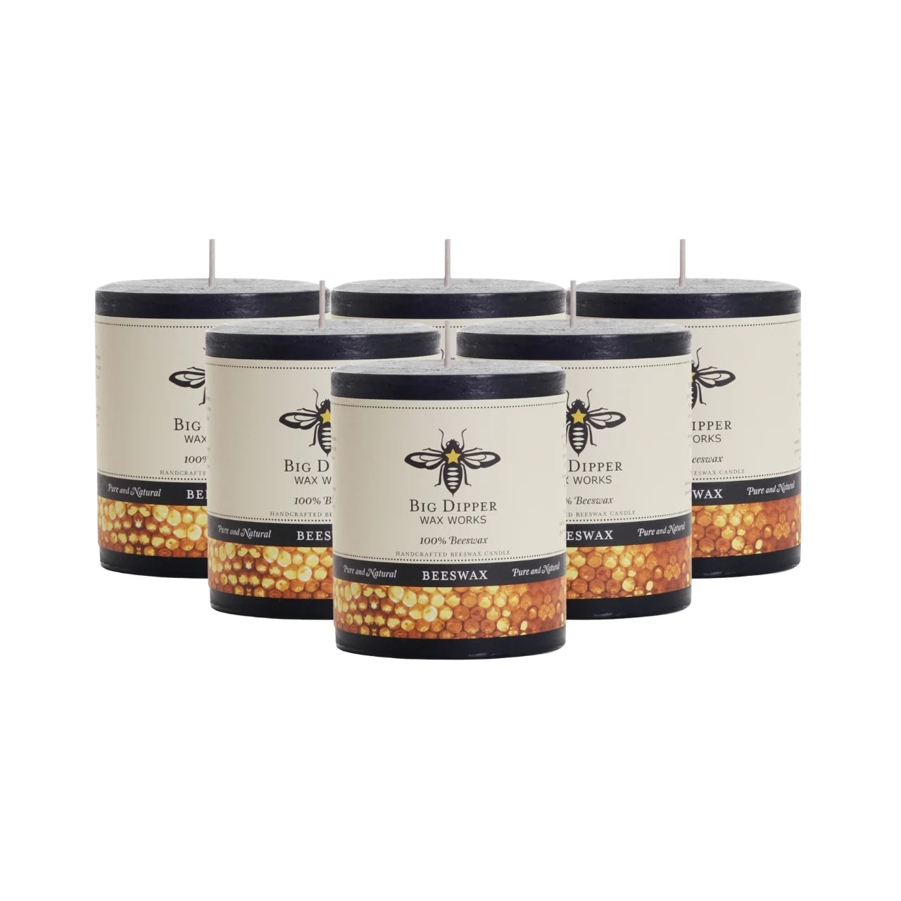 Pure Beeswax Pillar Candles - Backwoods Auctions
