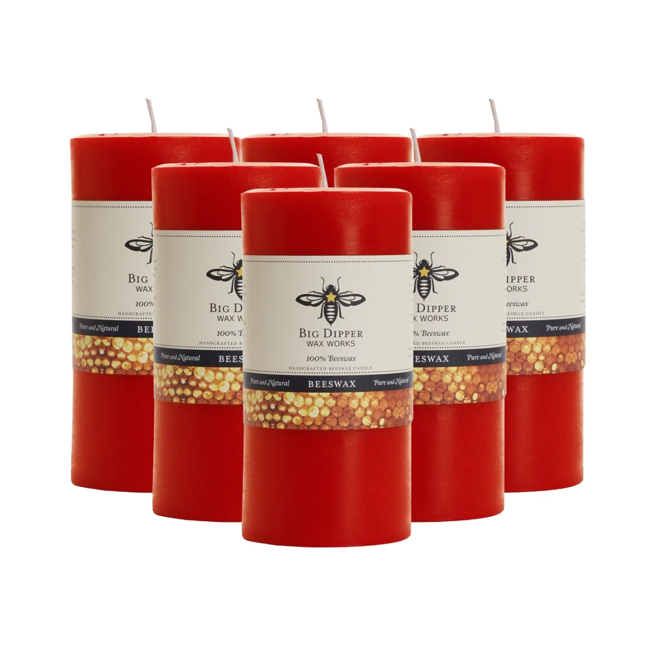 Pure Beeswax Pillar Candles - Backwoods Auctions