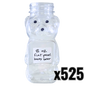 8 oz Plastic Flat Panel Honey Bears