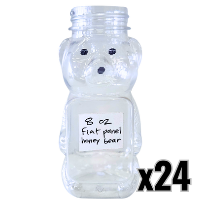 8 oz Plastic Flat Panel Honey Bears