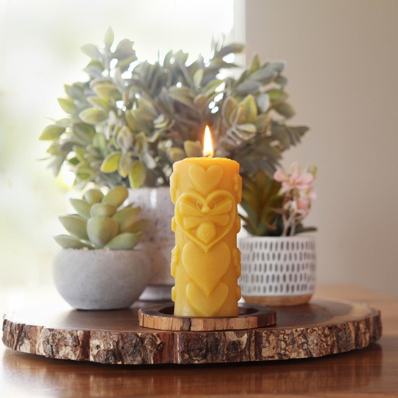 Bee-Love Pillar Candle - Backwoods Auctions