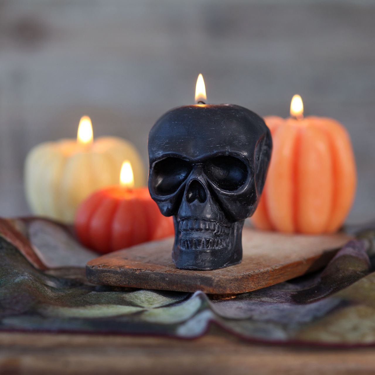Beeswax Black Skull Candle - Backwoods Auctions