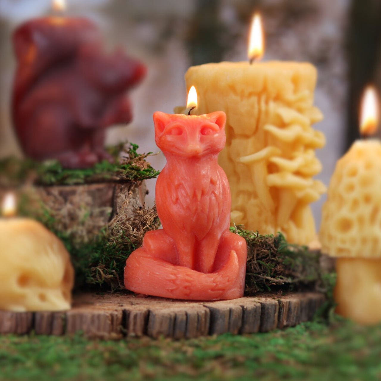 Beeswax Fox Candle - Backwoods Auctions