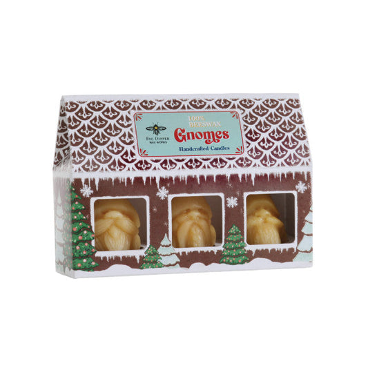 Beeswax Holiday Gnome Candle 3-Pack - Backwoods Auctions