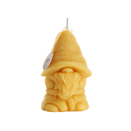 Beeswax Large Holiday Gnome Candle - Backwoods Auctions