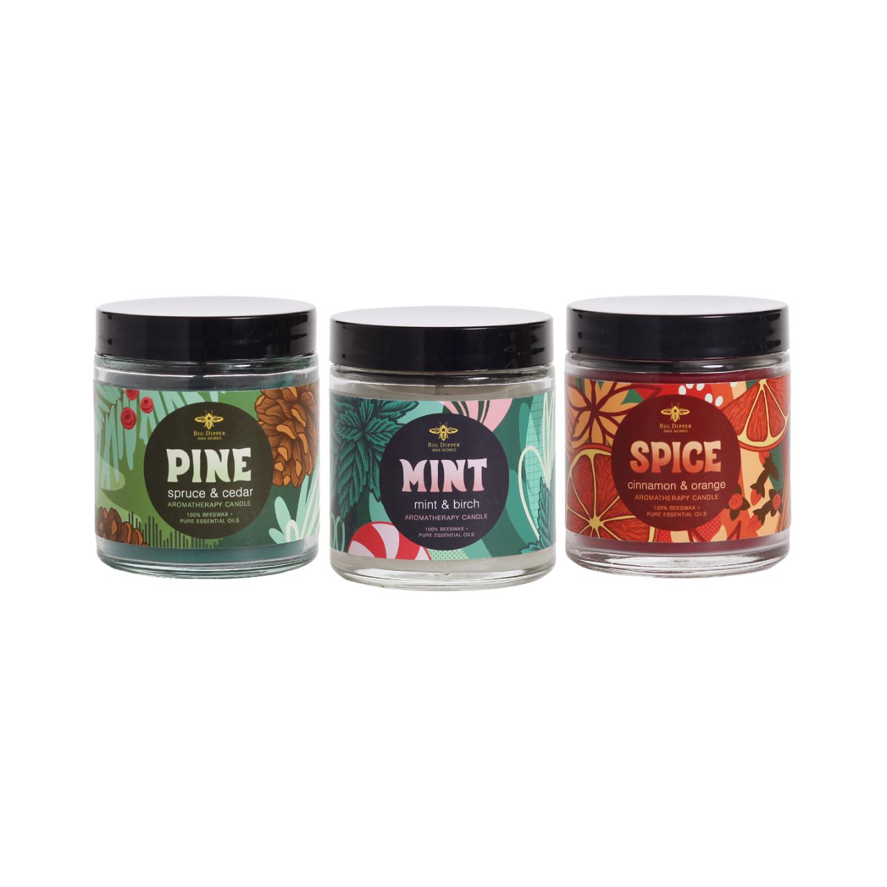 Holiday Apothecary Glass Candles - Backwoods Auctions