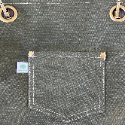 Gardening Apron - Waxed Canvas Apron with Pockets - Backwoods Auctions