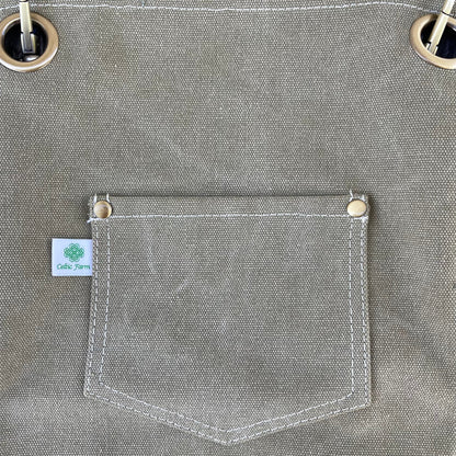 Gardening Apron - Waxed Canvas Apron with Pockets - Backwoods Auctions