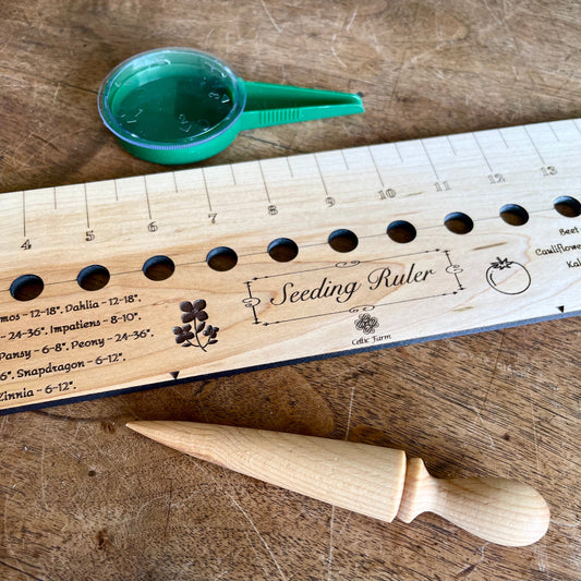 Seeding Gift Set - Dibble, Seeder and Ruler - Backwoods Auctions