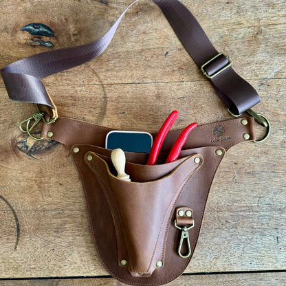 Ultimate Leather Garden Tool Belt & Holder - Extra Rivet Reinforced, Master Gardener Designed - Backwoods Auctions