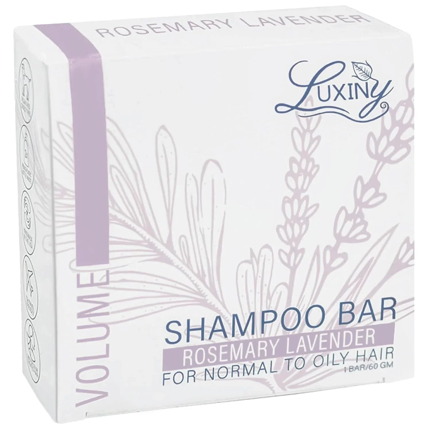 Luxiny EPS bee hive shampoo bar box with rosemary lavender for normal to oily hair, volume care