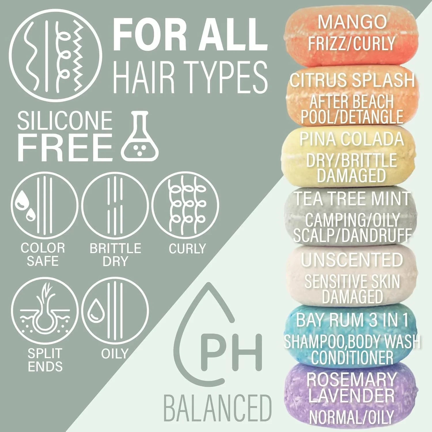 Tea Tree Mint Shampoo Bar - Repels Insects