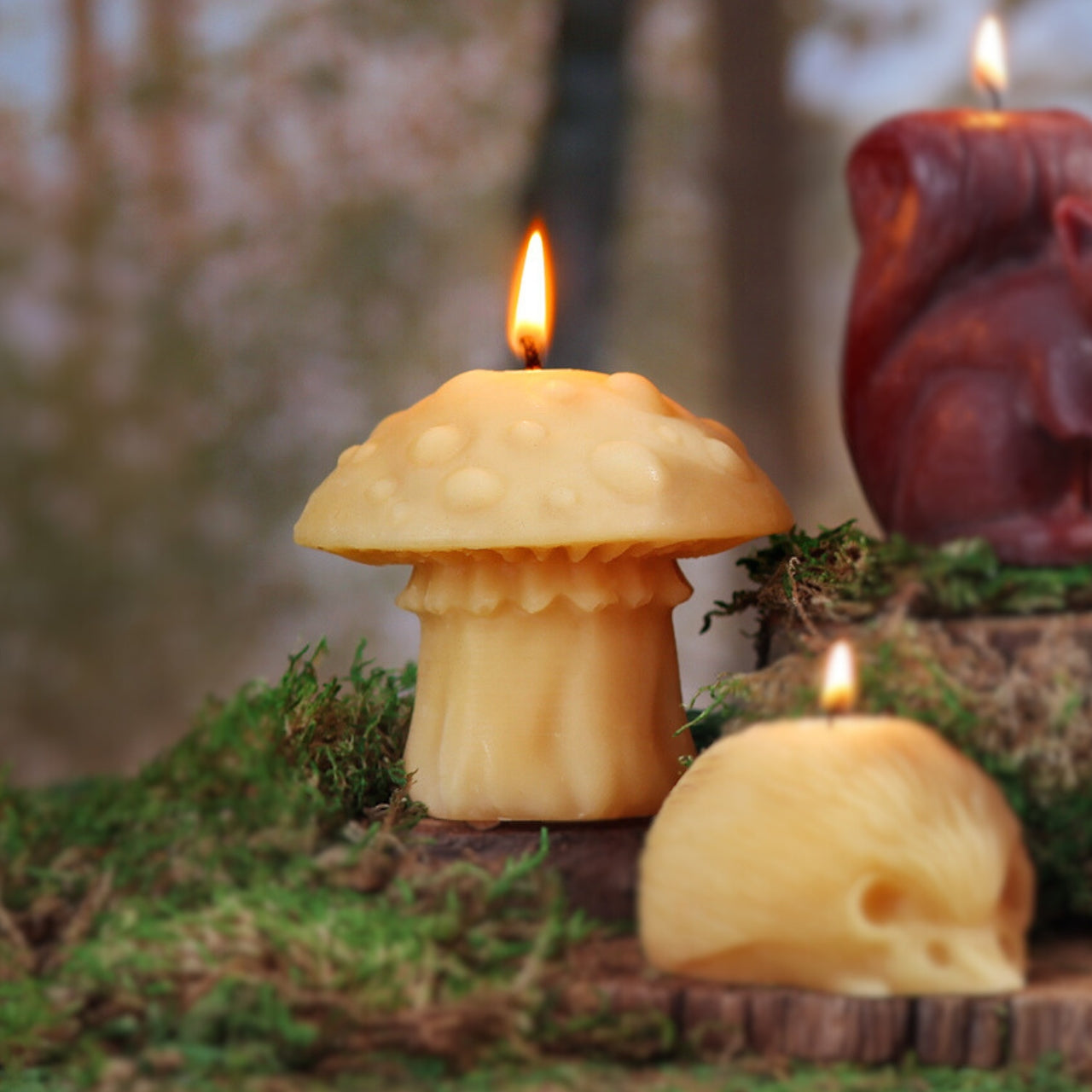 Beeswax Mushroom Candles - Backwoods Auctions