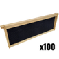 Medium 6 1/4-Inch Frame, Grooved Top / Grooved Bottom With Double Wax Foundation