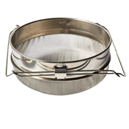 Metal Double Honey Strainer