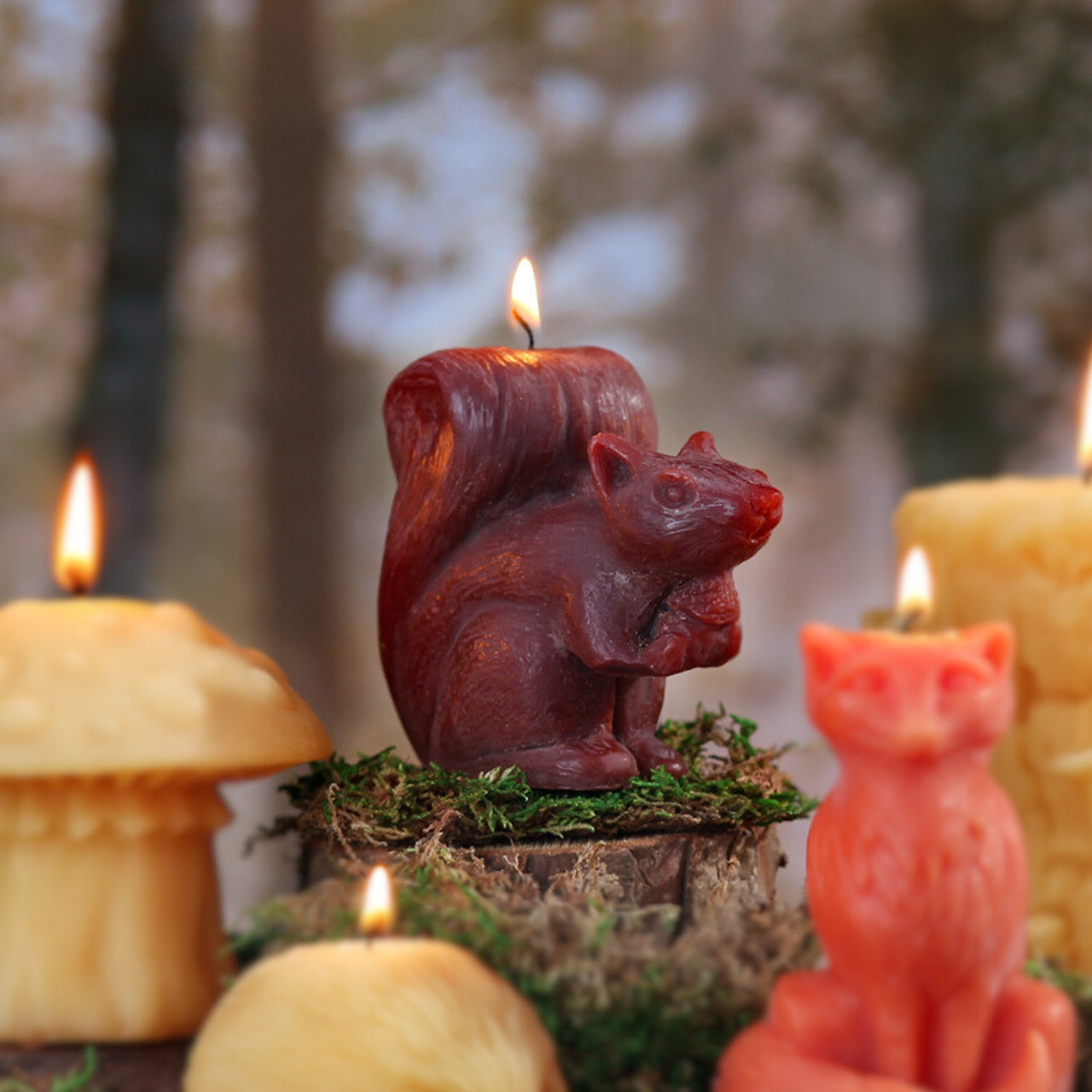 Beeswax Squirrel Candle - Backwoods Auctions