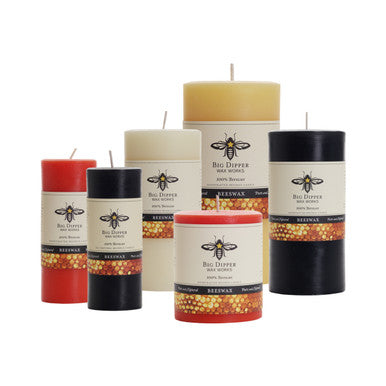 All Hallows Eve Beeswax Pillar Candles - Backwoods Auctions