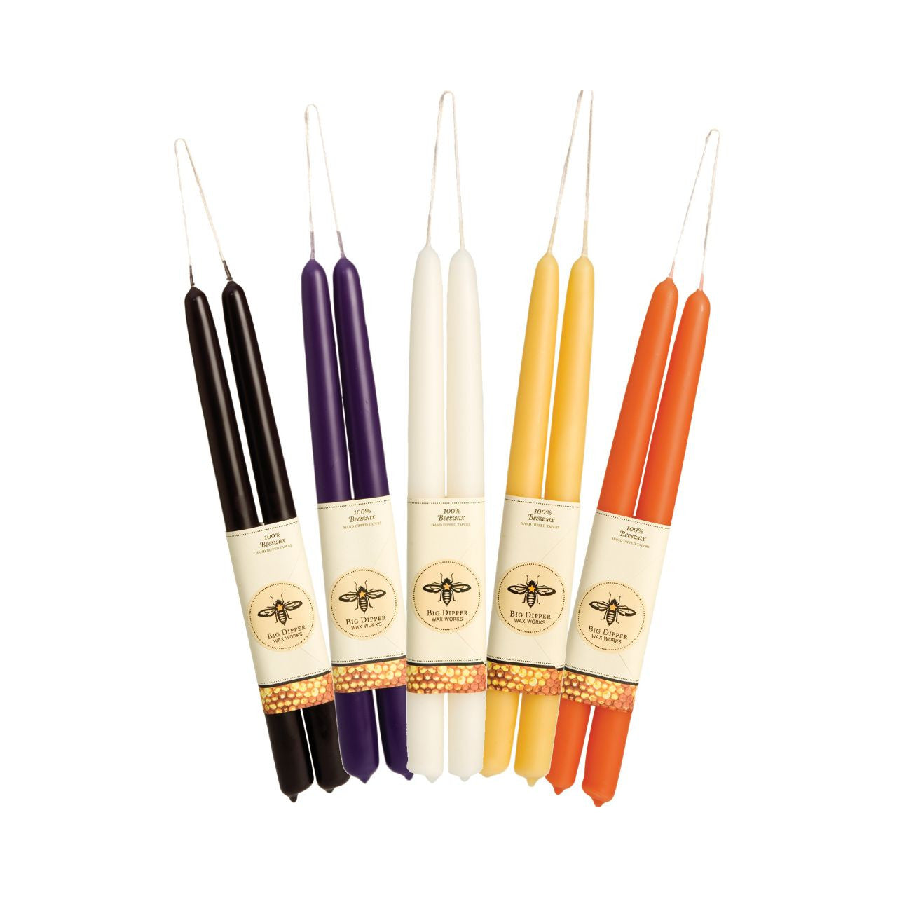 All Hallows Eve Beeswax Taper Candles - Backwoods Auctions