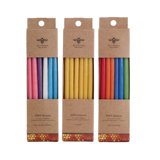 Beeswax Tall Birthday Candles - Backwoods Auctions