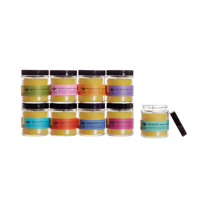 Beeswax Aromatherapy Apothecary Glass Candles - Backwoods Auctions