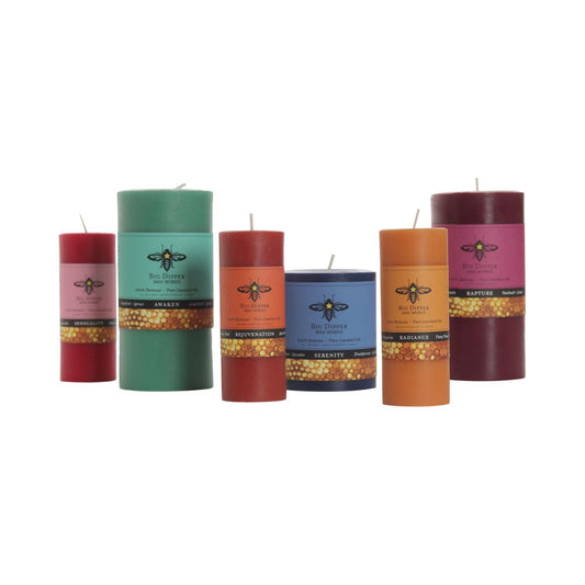 Beeswax Aromatherapy Pillar Candles - Backwoods Auctions