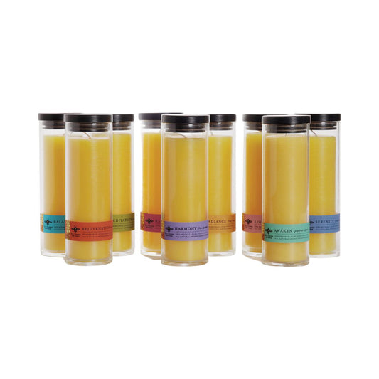 Beeswax Aromatherapy Sanctuary Glass Candles - Backwoods Auctions