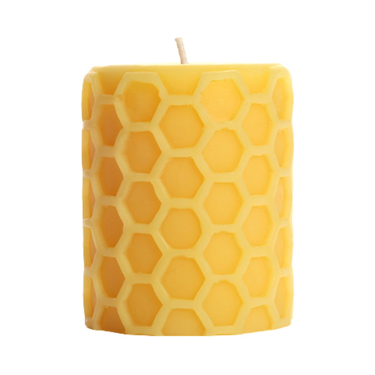 Beeswax Honeycomb Pillar Candle - Backwoods Auctions