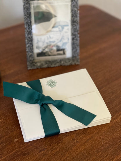 Boxed Celtic Knot Stationery - Irish Note Cards and Envelopes (10) - Backwoods Auctions