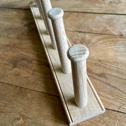 English Wellington Boot Rack - White Oak 2 Pair - Backwoods Auctions