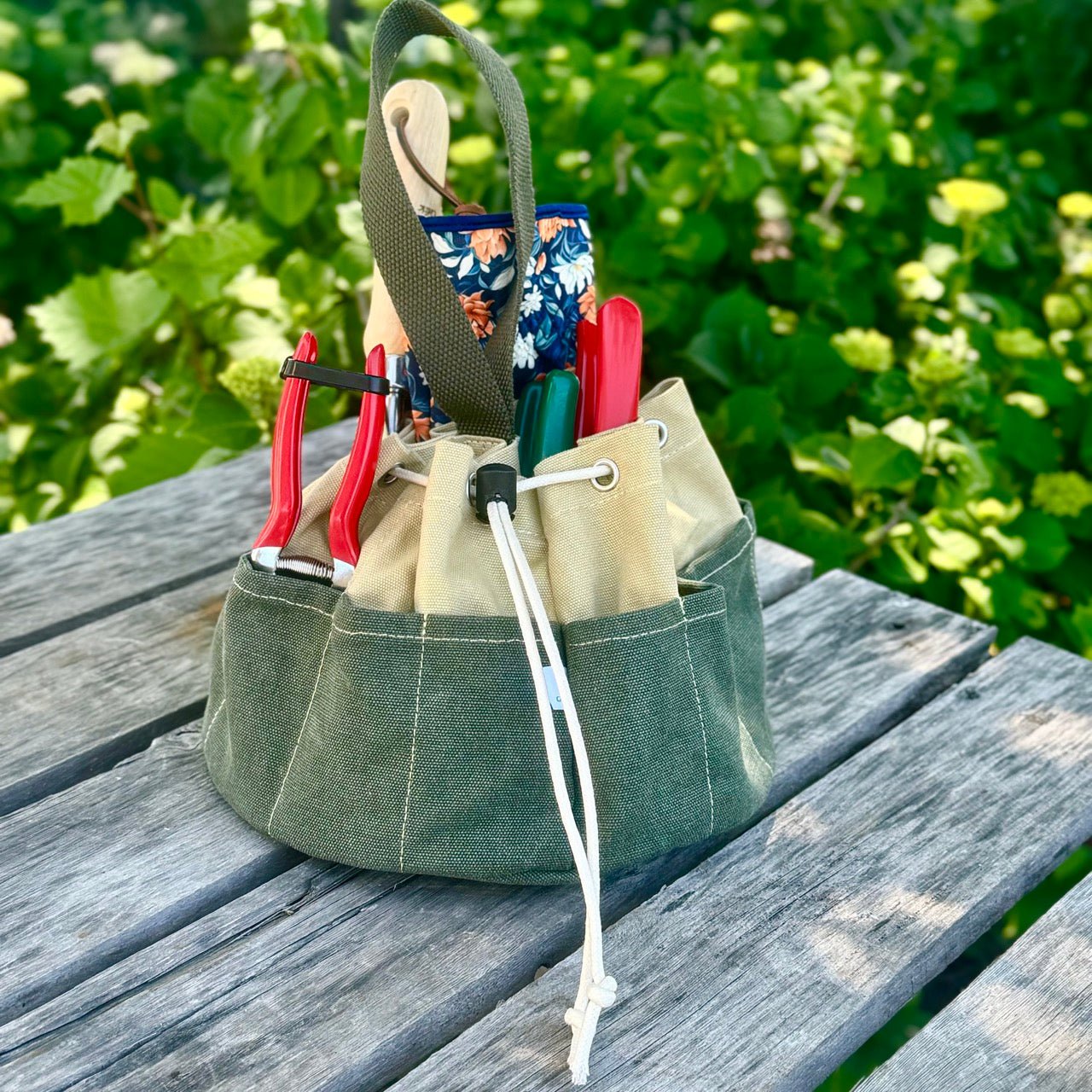 Garden Bucket Bag - Heavy Waxed Canvas - Backwoods Auctions